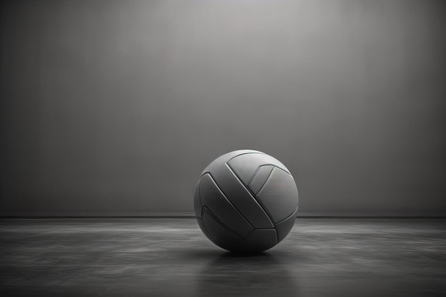 Basketball ball on the floor in the gym. photo