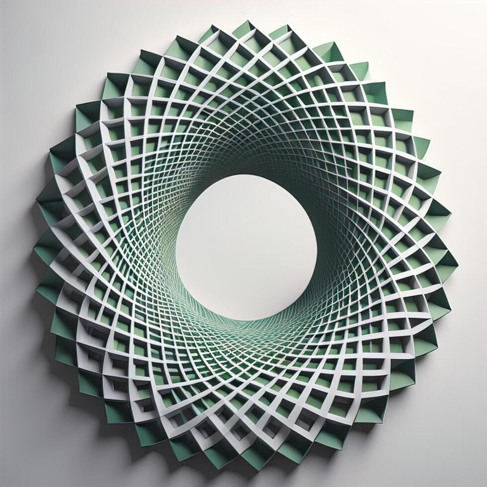 Abstract geometric shapes in the form of spirals. photo