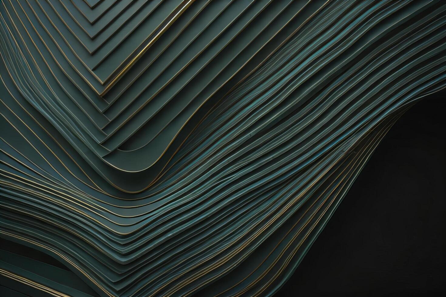 Abstract wavy surfaces. Futuristic background design. generative ai ...