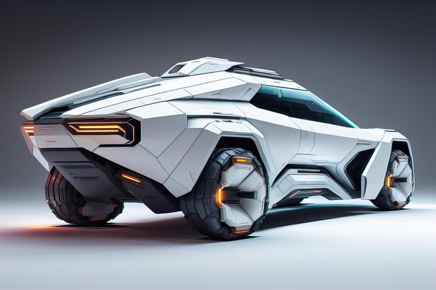 a brand-less generic concept car in studio environment. photo
