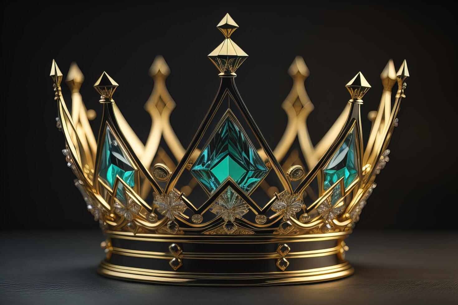 low key image of beautiful queen, king crown. photo