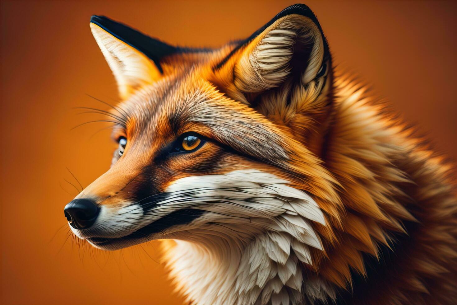 Portrait of a red fox, Vulpes vulpes. ai generative photo