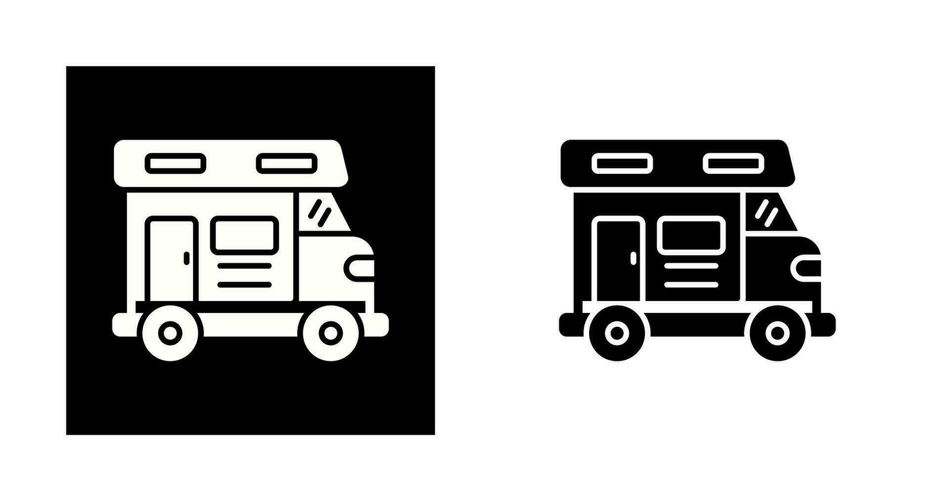 Camper Van Vector Icon