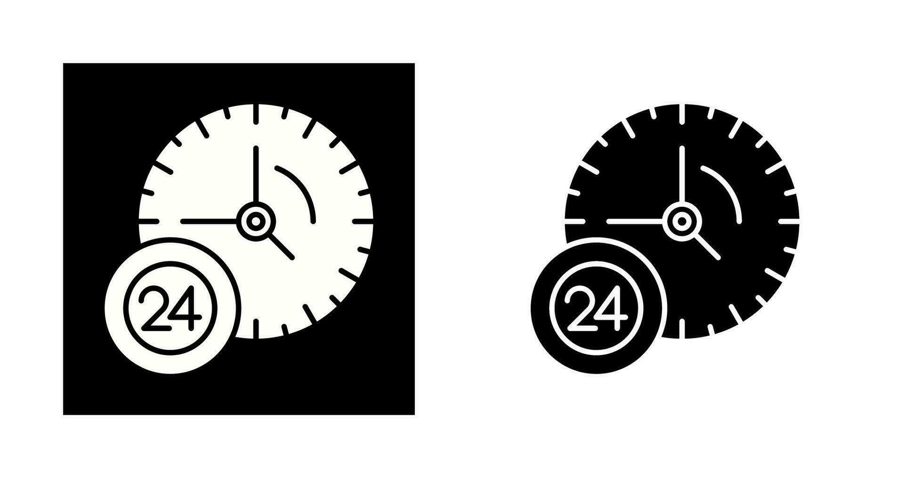 24 Hour Service Vector Icon