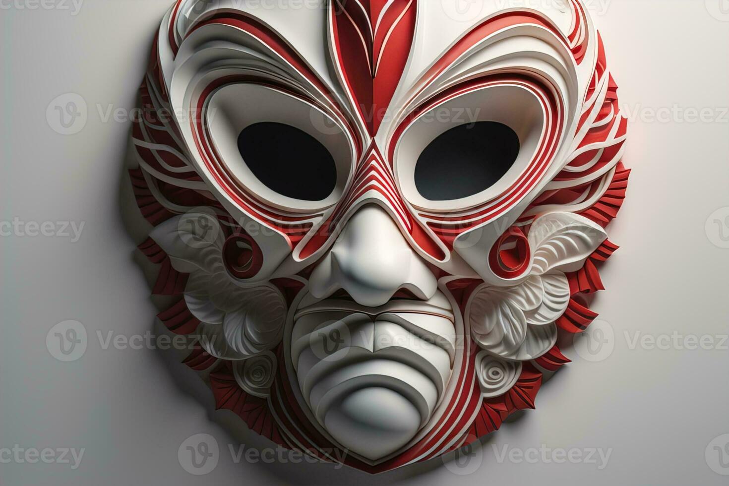 Mardi Gras mask isolated on solid color background. ai generative photo