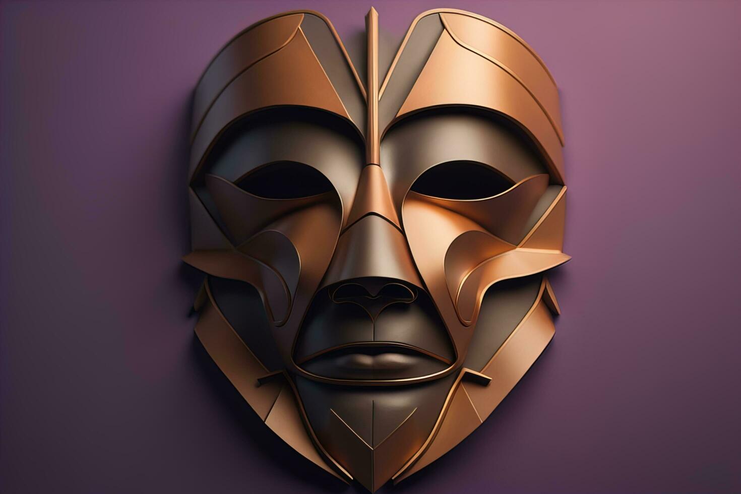Mardi Gras mask isolated on solid color background. ai generative photo