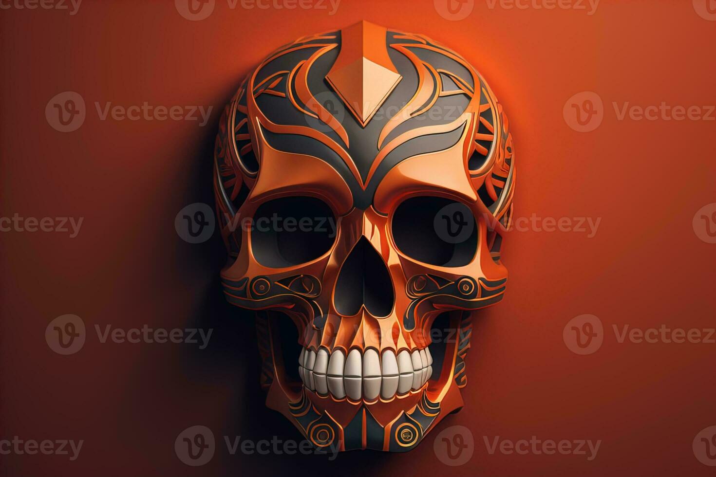 Day of the Dead sugar skull. Mexican sugar skull. ai generative photo