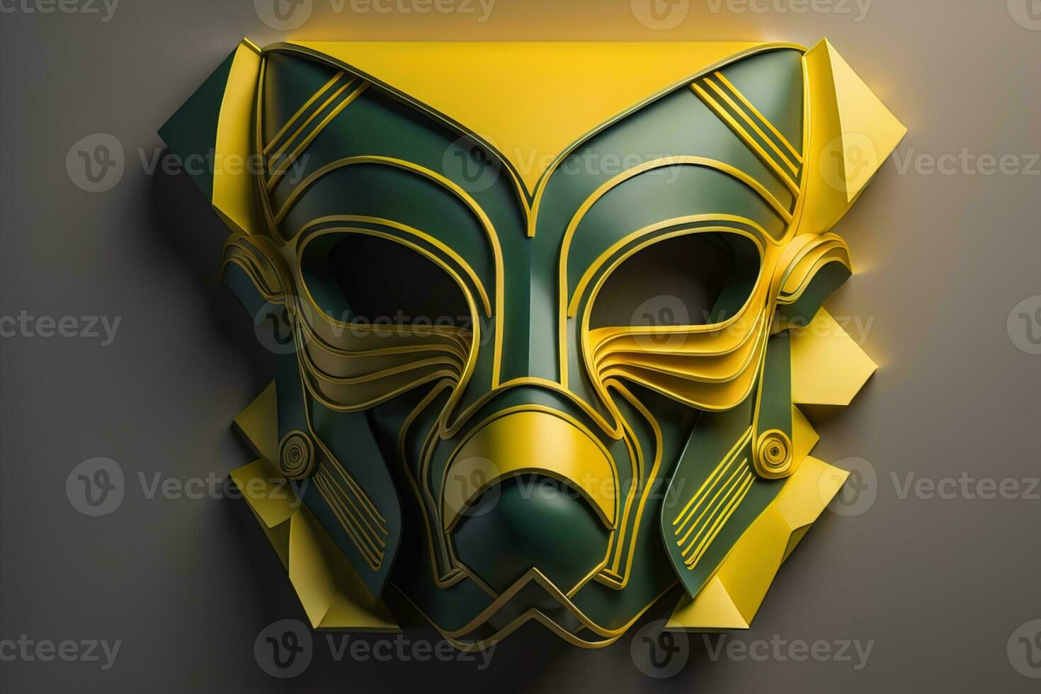 Mardi Gras mask isolated on solid color background. ai generative photo