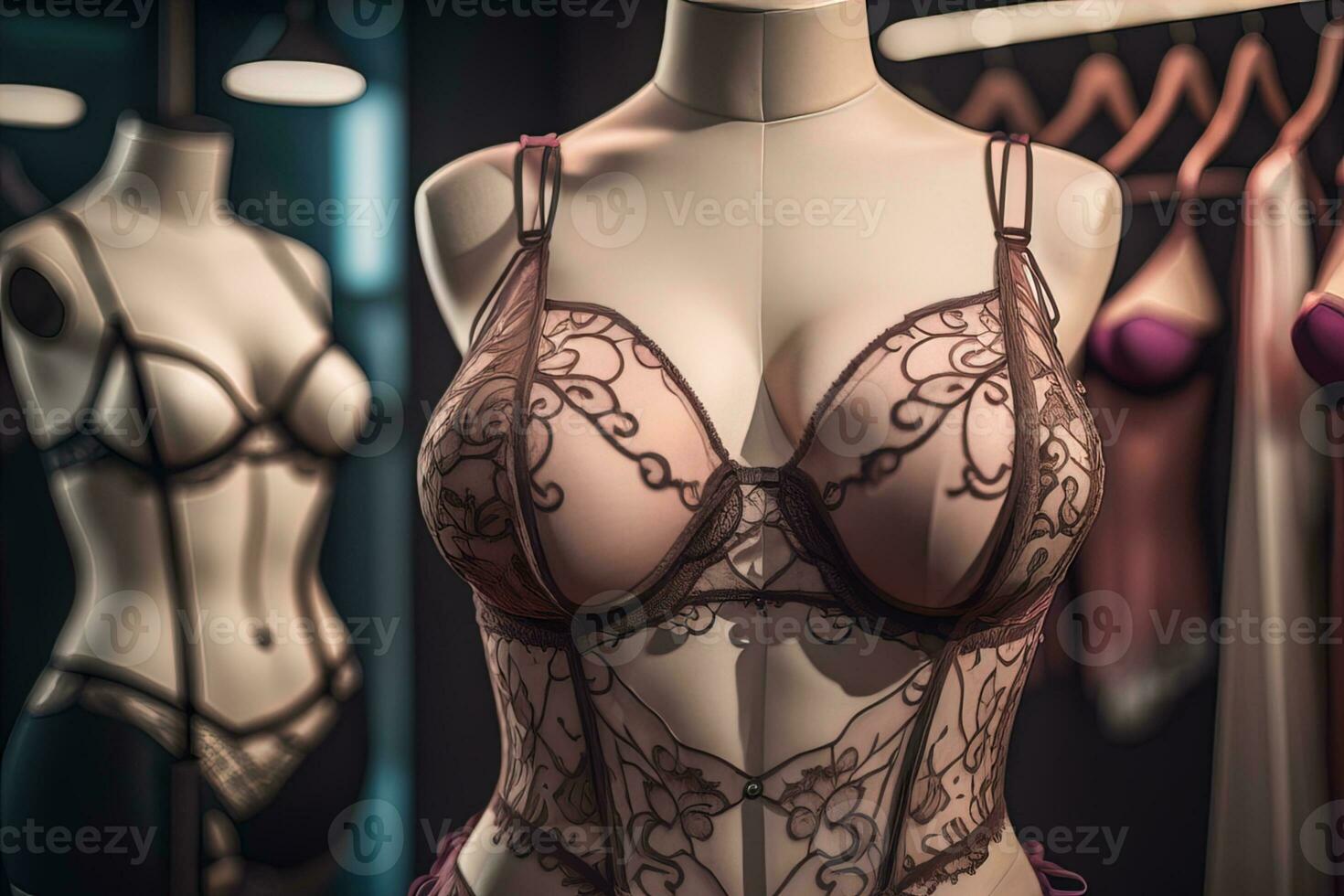 Sensual lingerie on a mannequin. ai generative photo