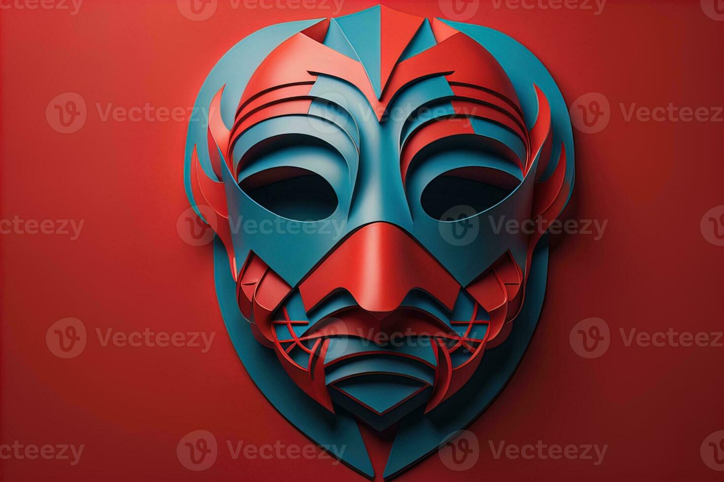 Mardi Gras mask isolated on solid color background. ai generative photo