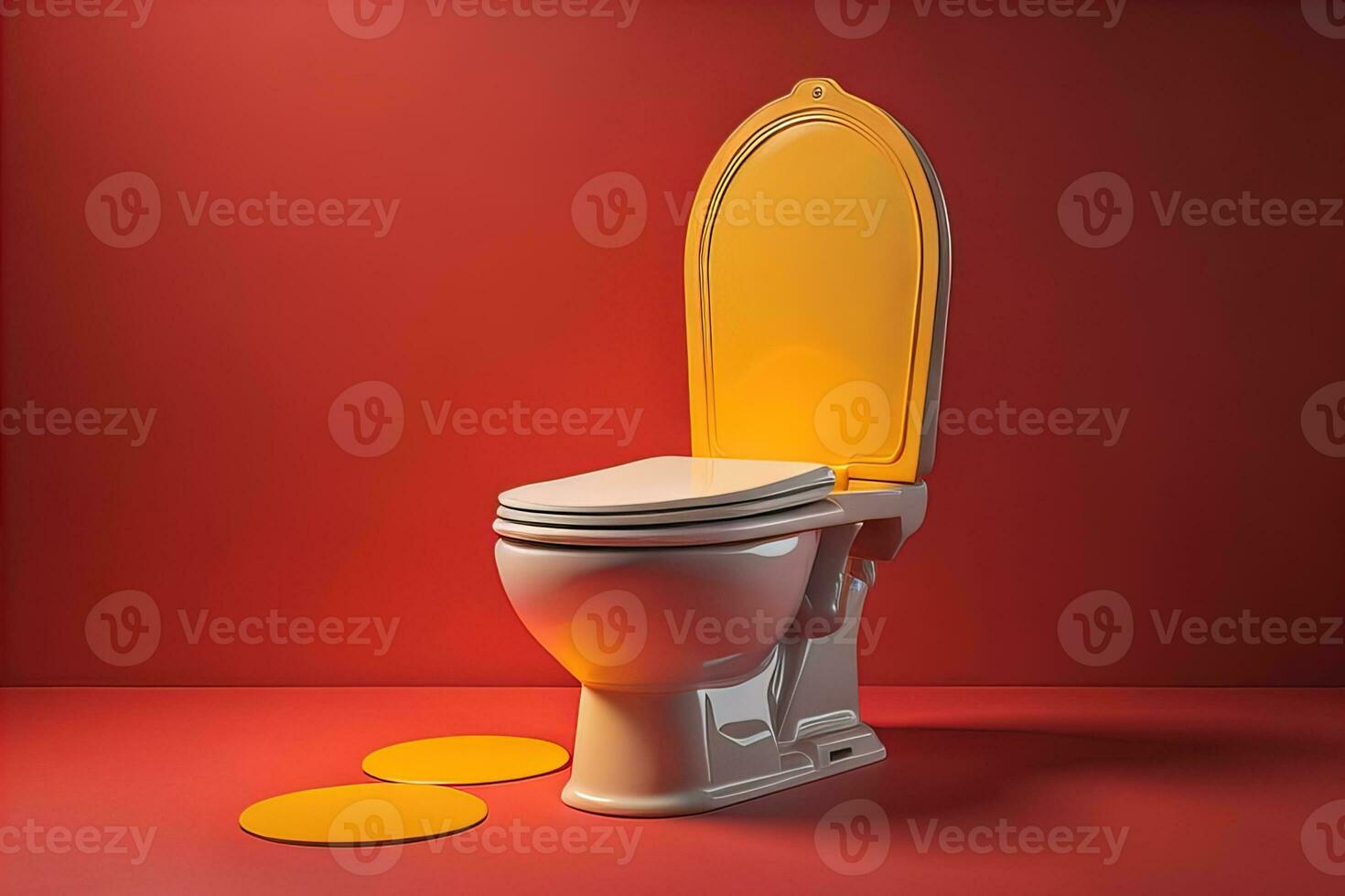 toilet bowl in modern bathroom. ai generative photo