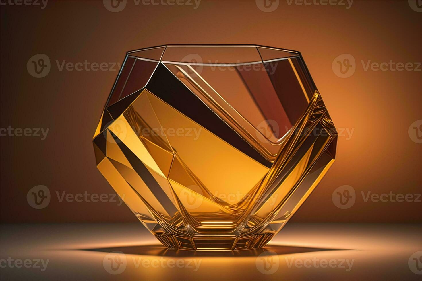 Colorful glass pot on a dark background. ai generative photo