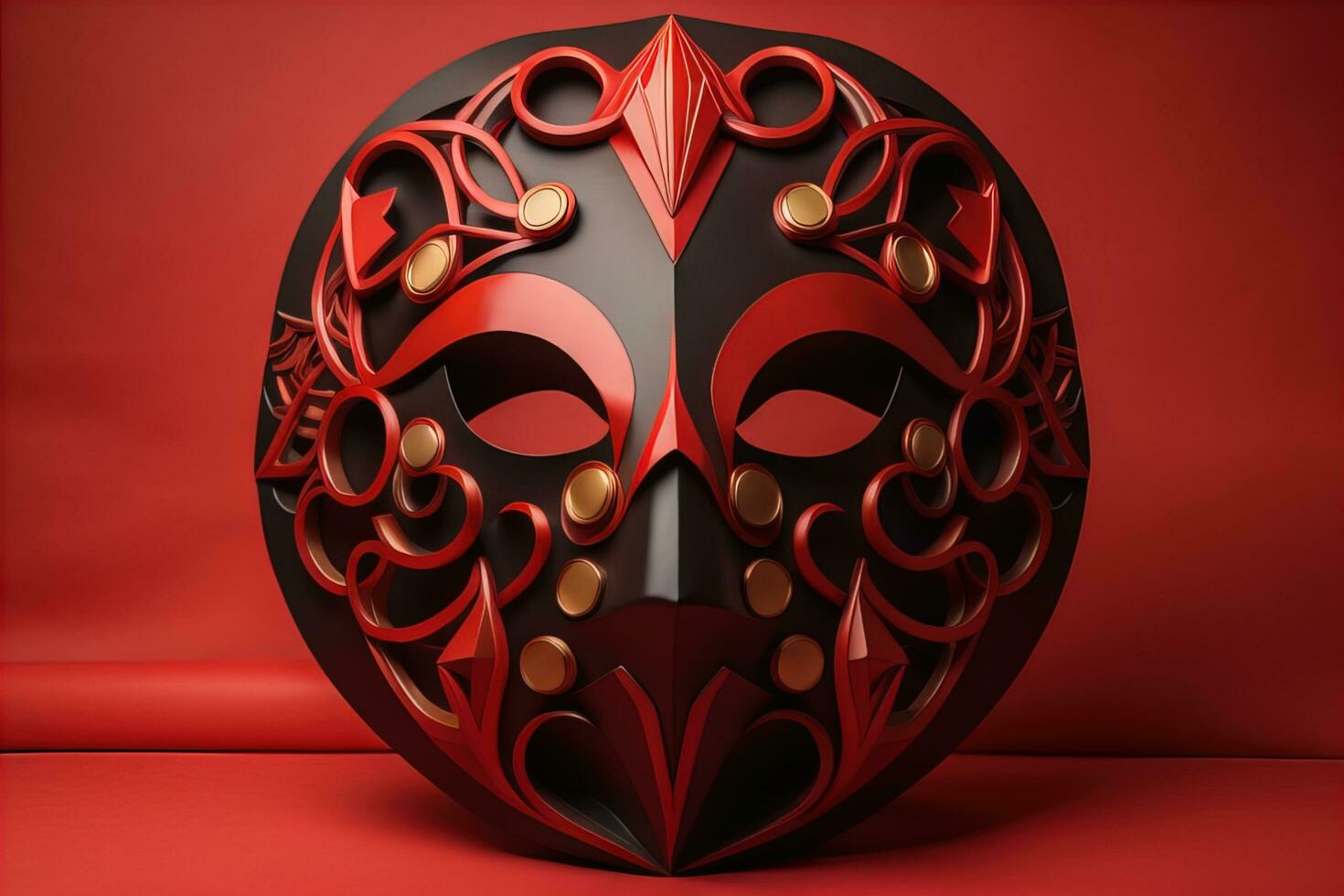 Mardi Gras mask isolated on solid color background. ai generative photo