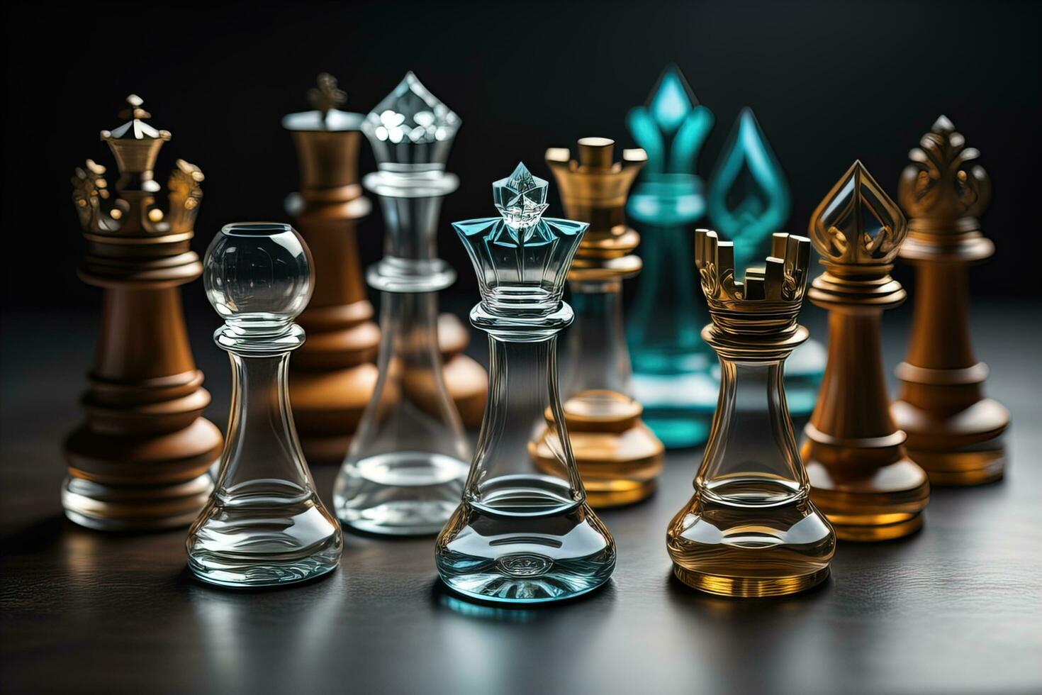 HD glass chess wallpapers