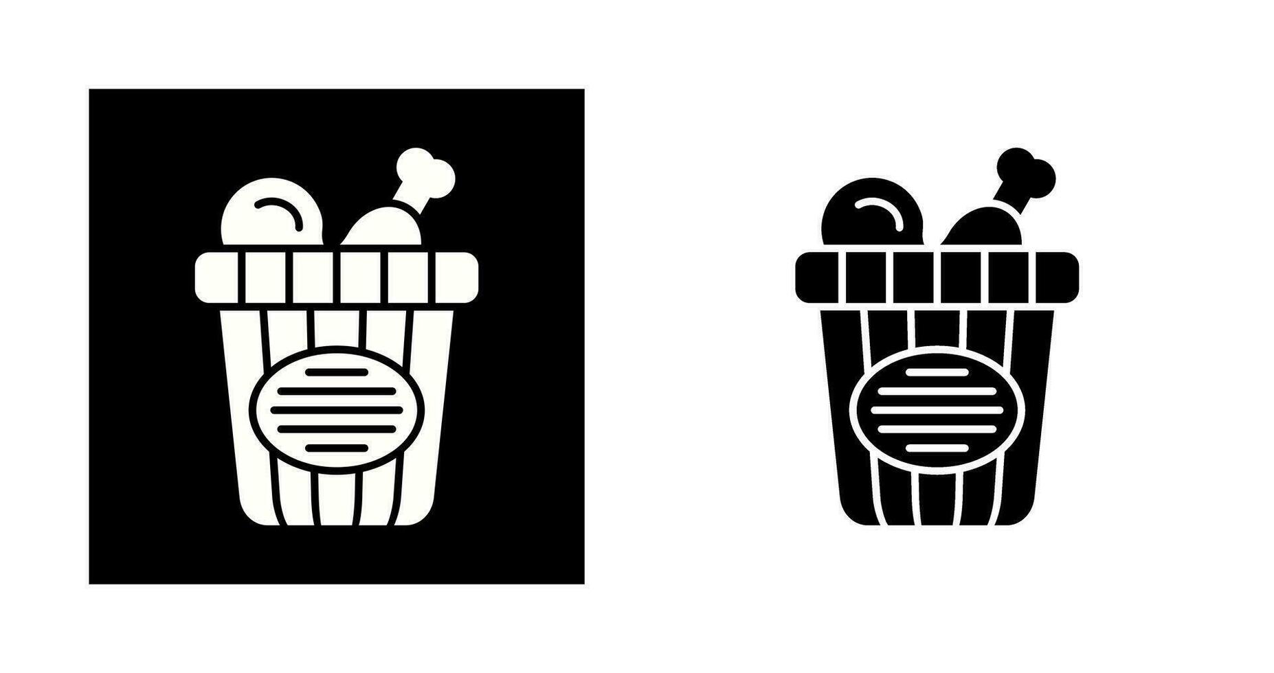 Chicken Bucket Vector Icon