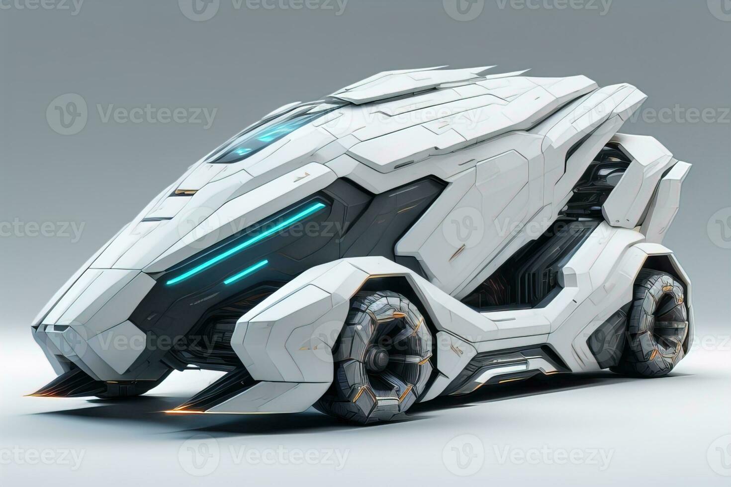 a brand-less generic concept car in studio environment. ai generative photo