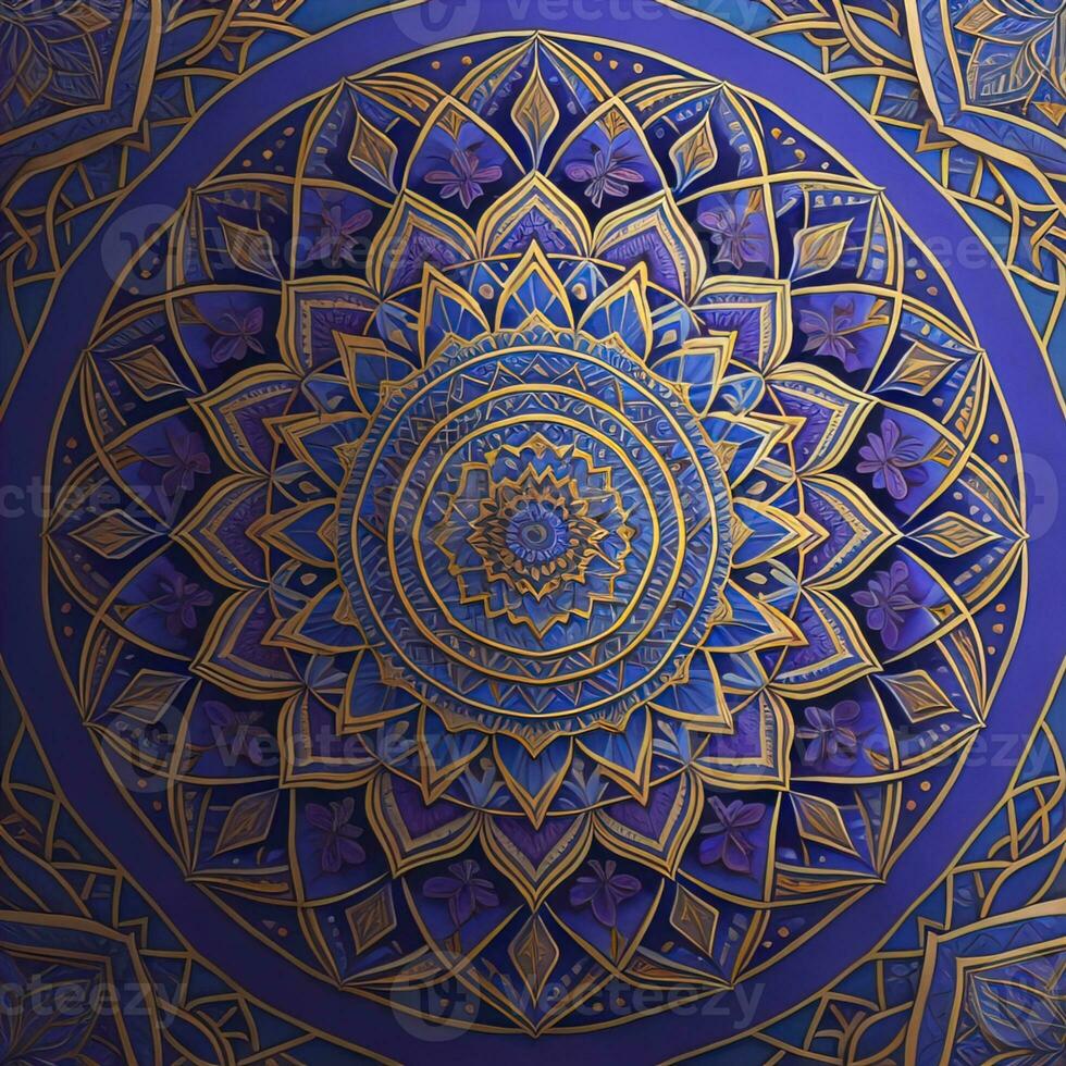 Mandala pattern. Vintage decorative elements. Hand drawn oriental background. ai generative photo