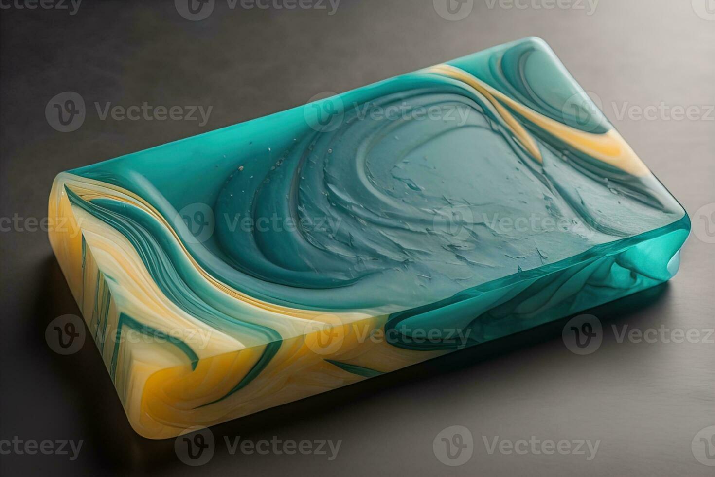 Soap bars on a colored background. ai generative photo