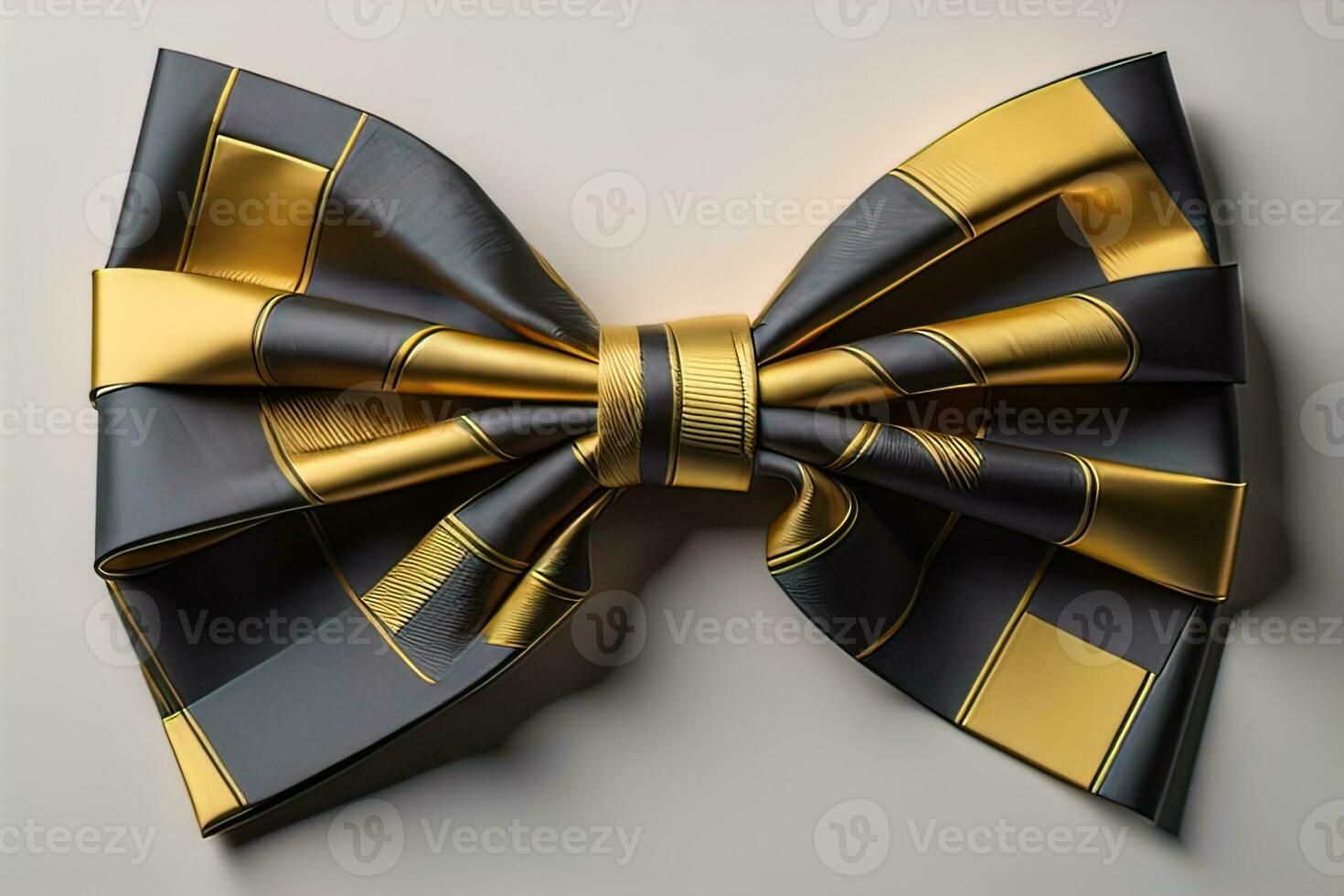 Beautiful and stylish bow tie on a solid colored background. ai generative photo