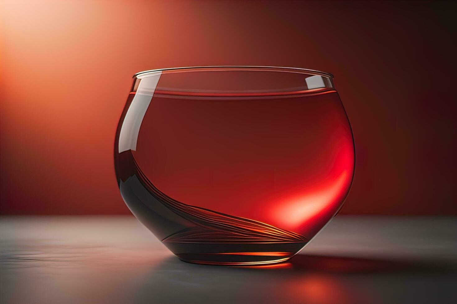 Colorful glass pot on a dark background. ai generative photo