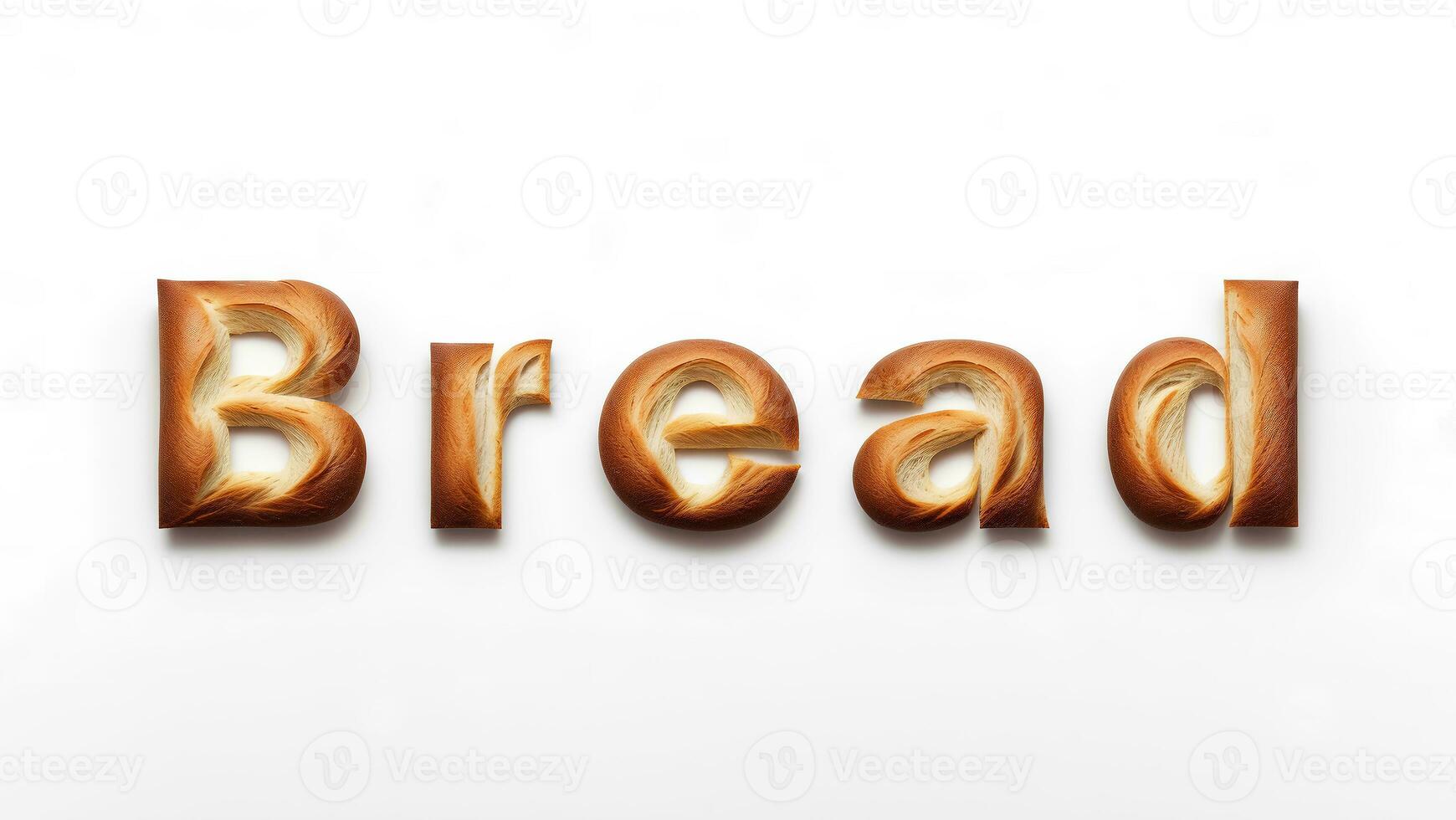 Bread typography text design illustration background, AI Generative photo