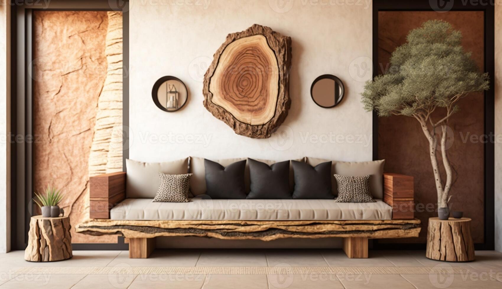 Rustic 2024 wood couch
