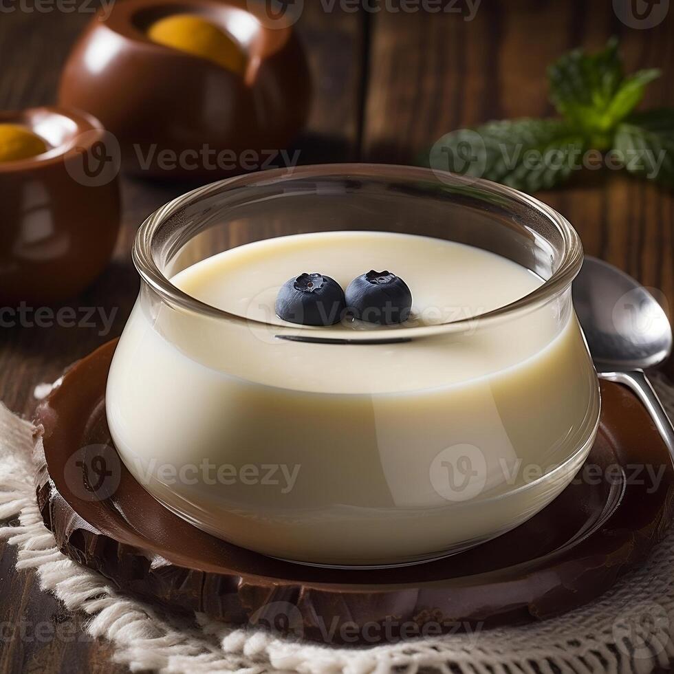 Milk pudding aesthetic photo