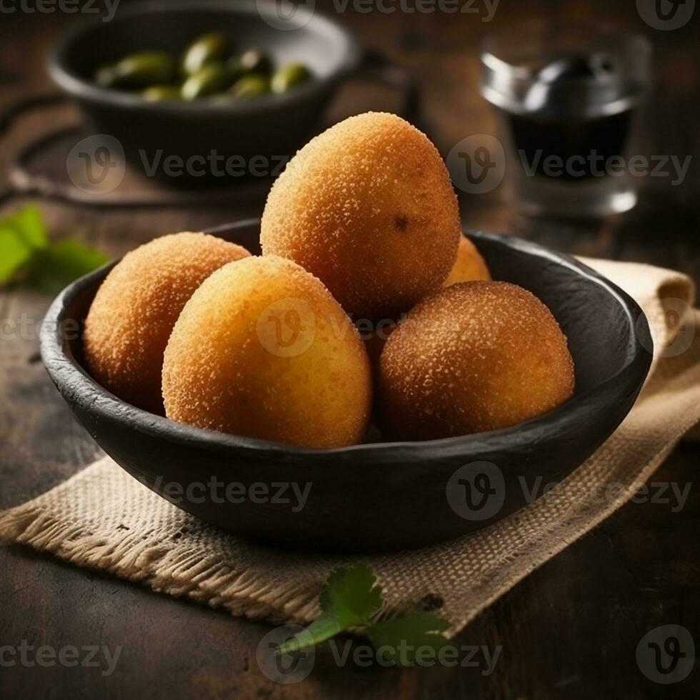 brasileño bocadillo coxinha generativo ai foto