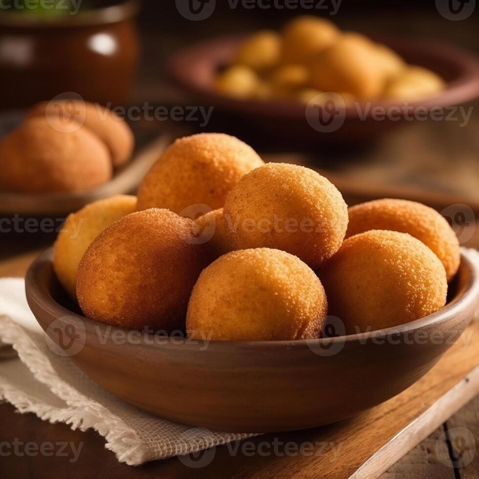 brasileño bocadillo coxinha generativo ai foto