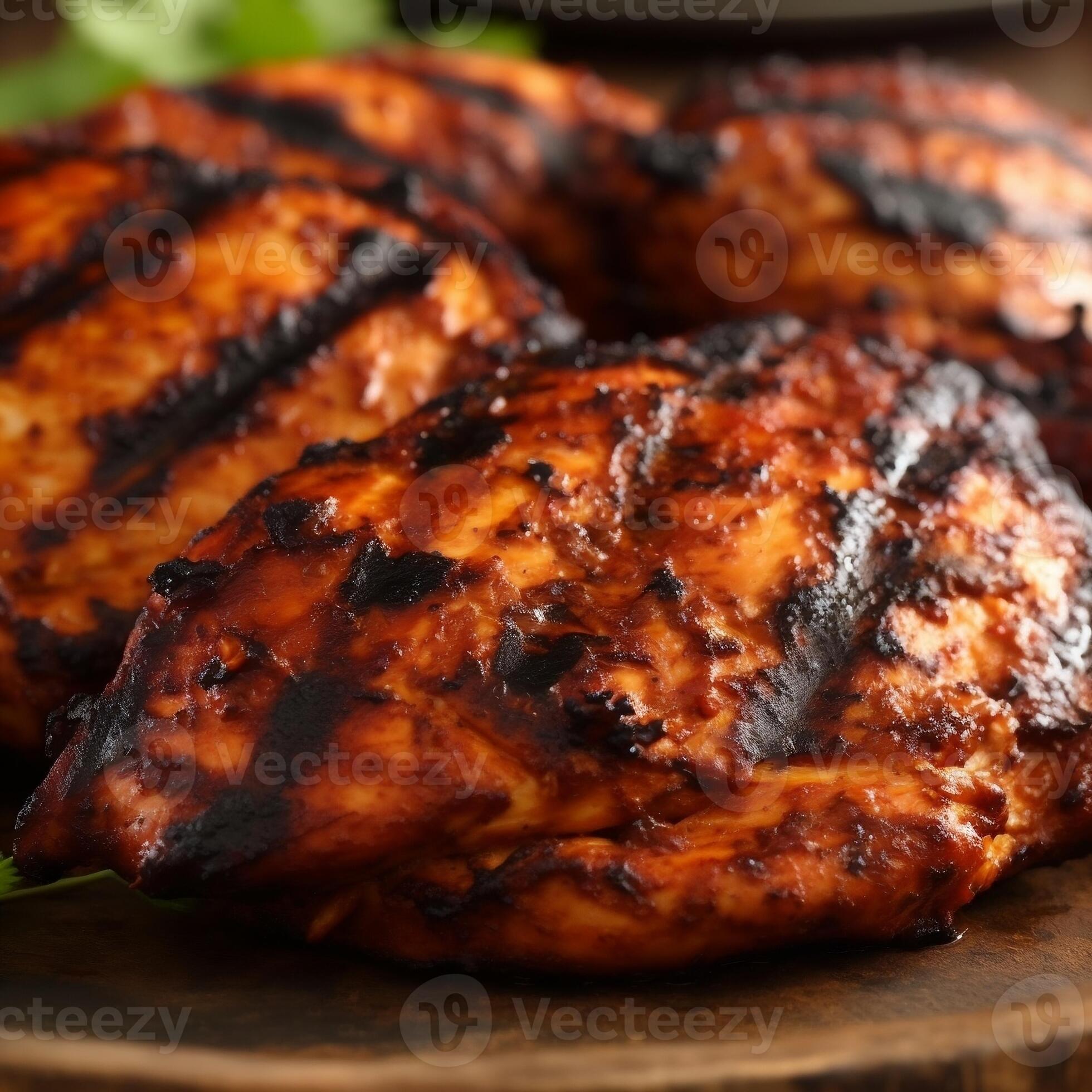 Grilled chicken on the grill Indian spiced grilled chicken Tandoori Chicken generative ai