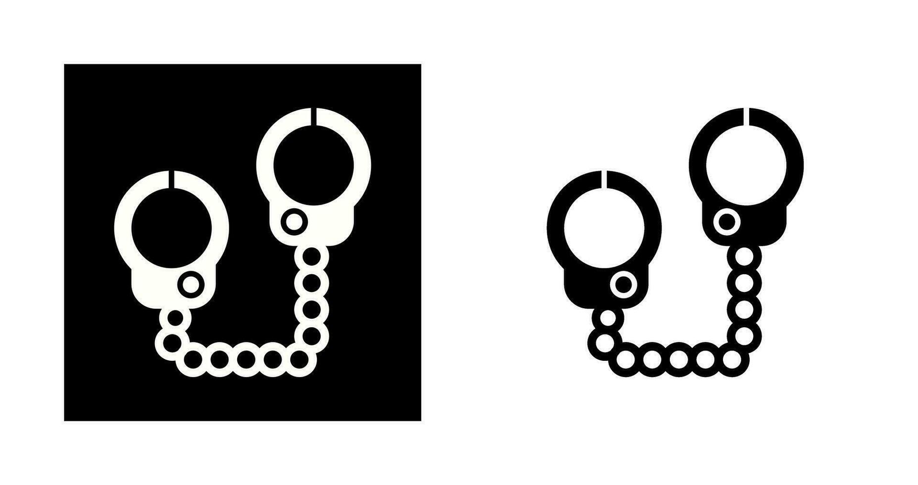 Police Handcuffs Vector Icon