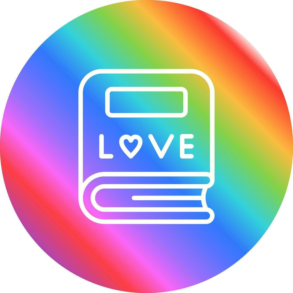 Love story book Vector Icon