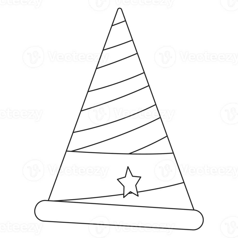 Birthday hat Memorial Day Outline 2D Illustrations png