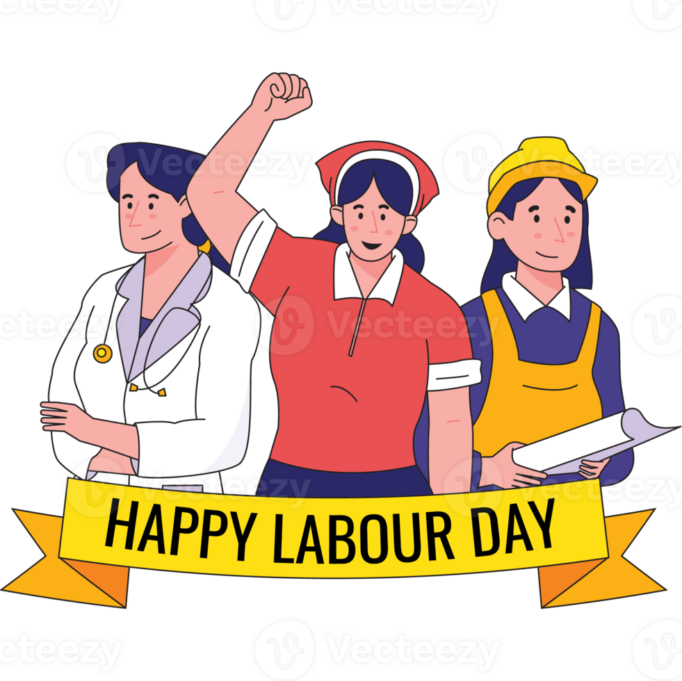 International Worker Day Labour Day Color 2D Illustrations png