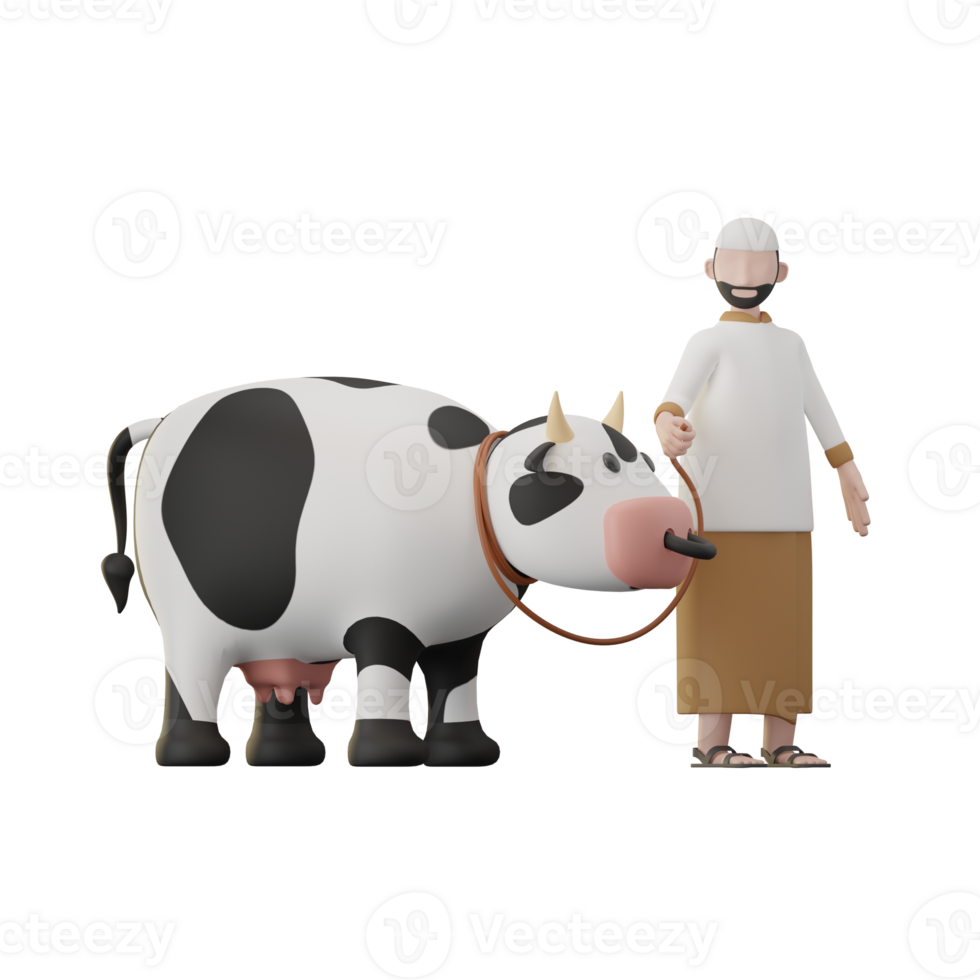 Man Qurban Eid Adha 3D Illustrations png