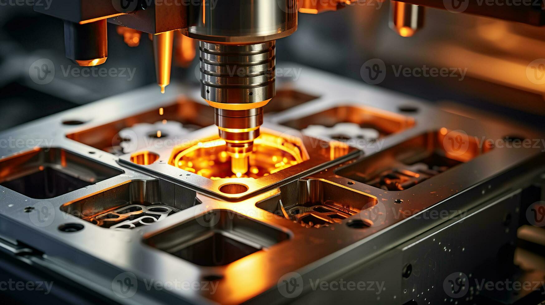 CNC Metal Fabrication with Cutting Edge Laser Technology. Generative AI photo