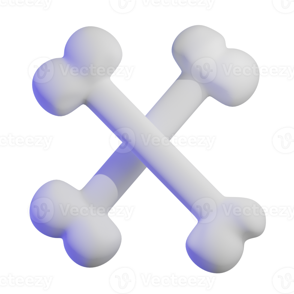 Bone Halloween 3D Illustration png