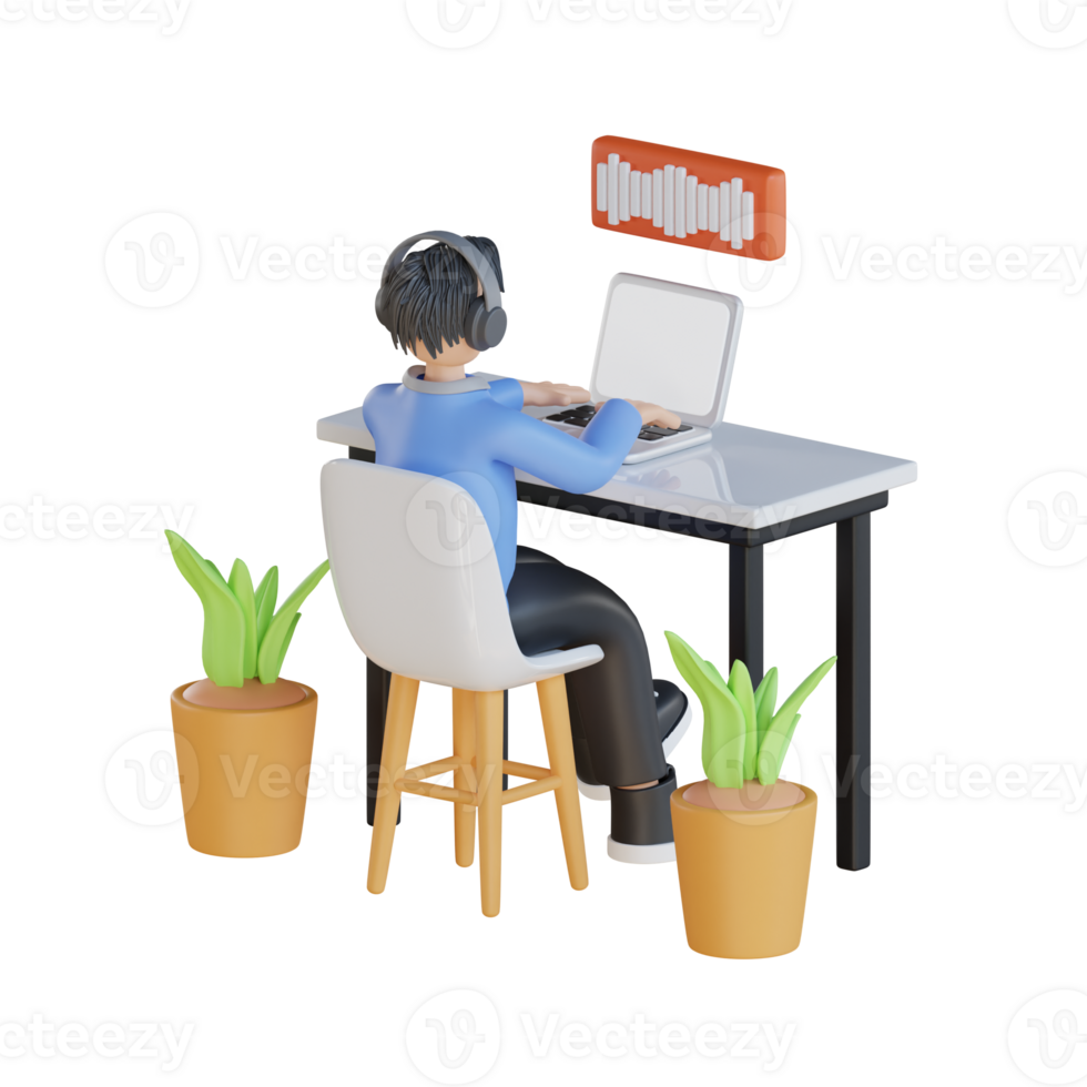 People Podcast 3D Illustrations png