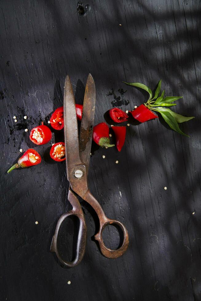 Cut the red pepper photo