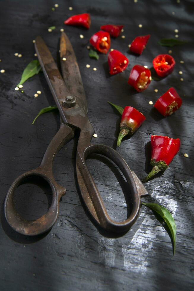 Cut the red pepper photo