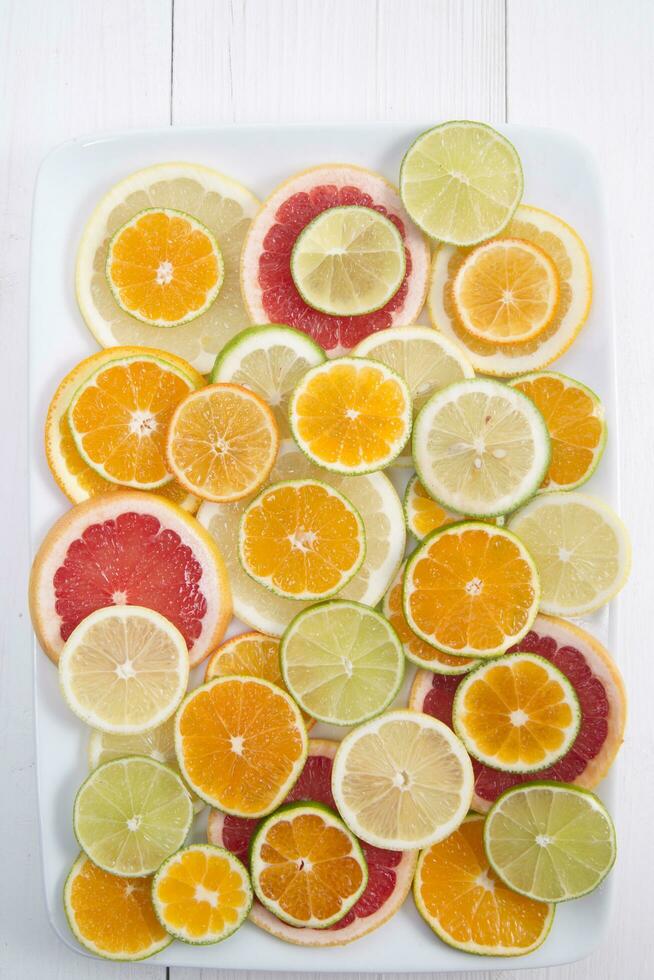 The colors of citrus fruits photo