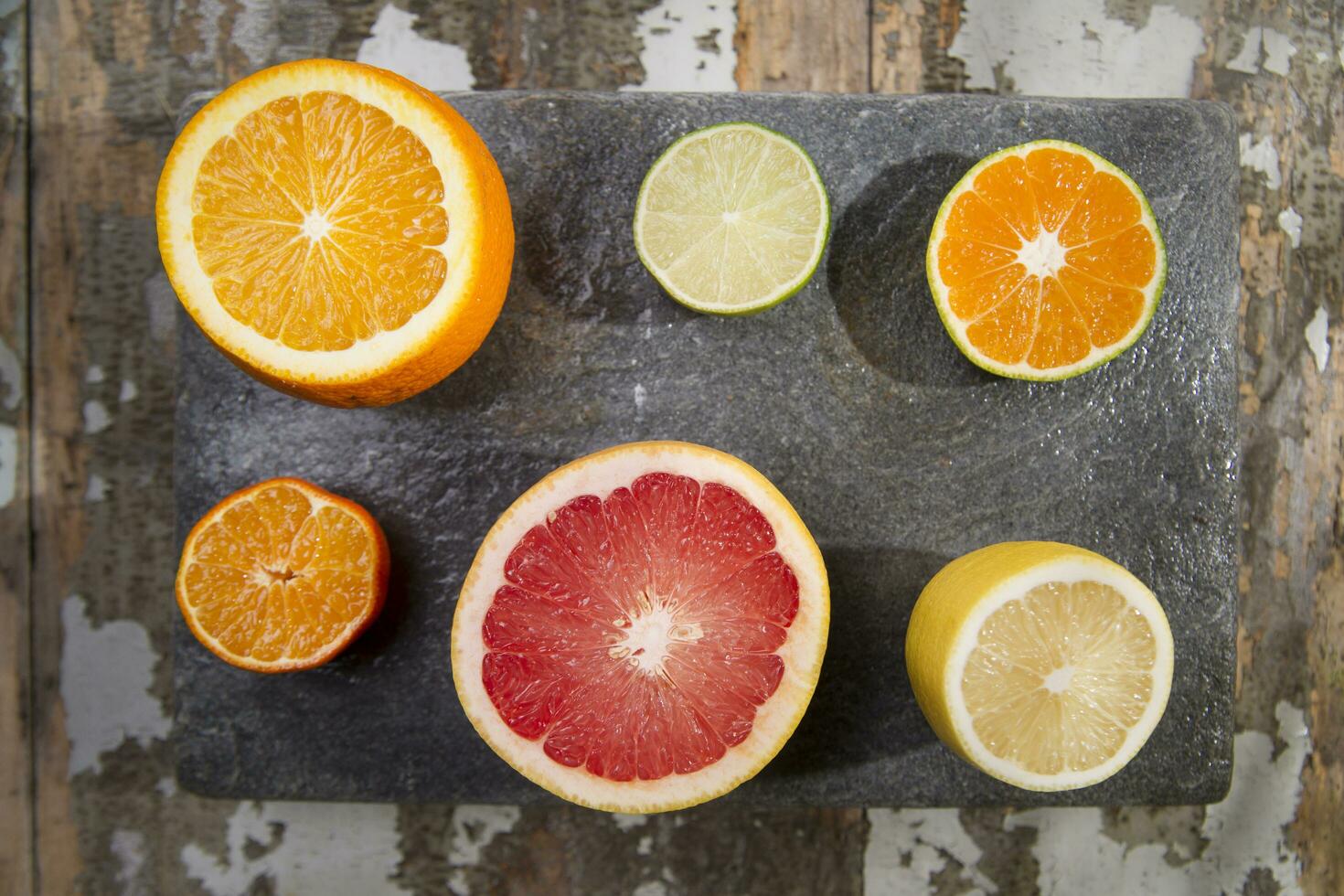 The colors of citrus fruits photo