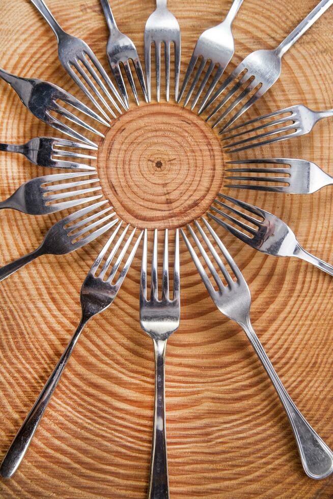 Sets of forks photo