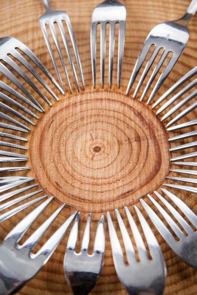 Sets of forks photo