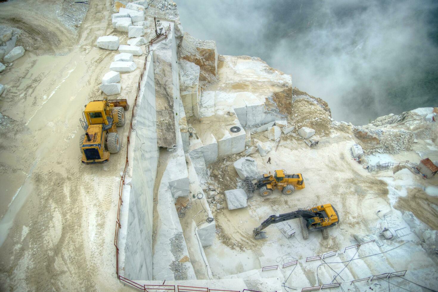 White marble quarries photo