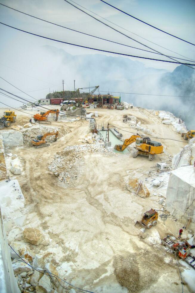 White marble quarries photo