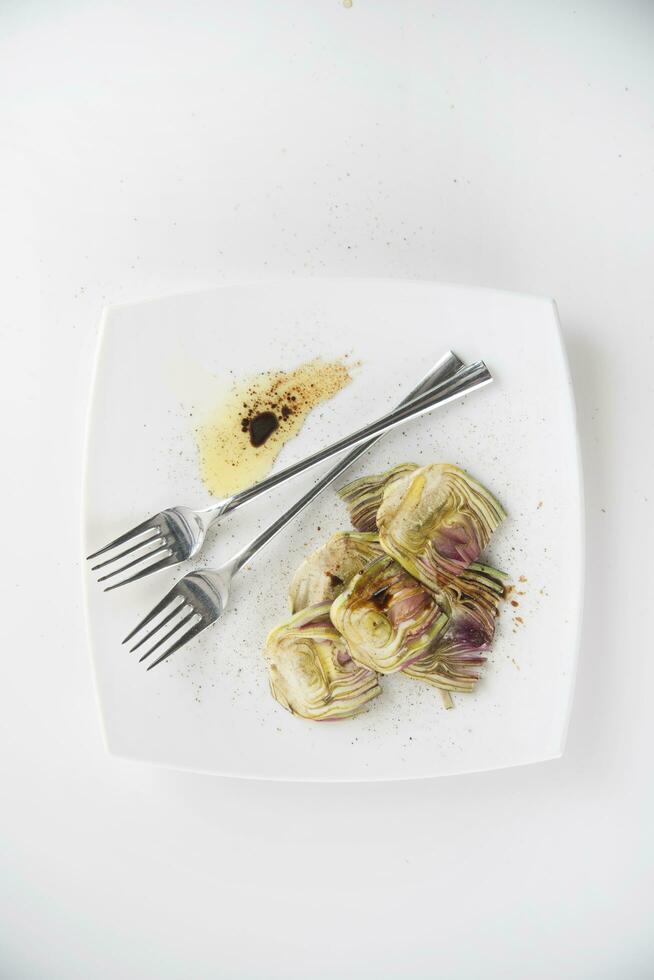 Fresh artichoke dish photo