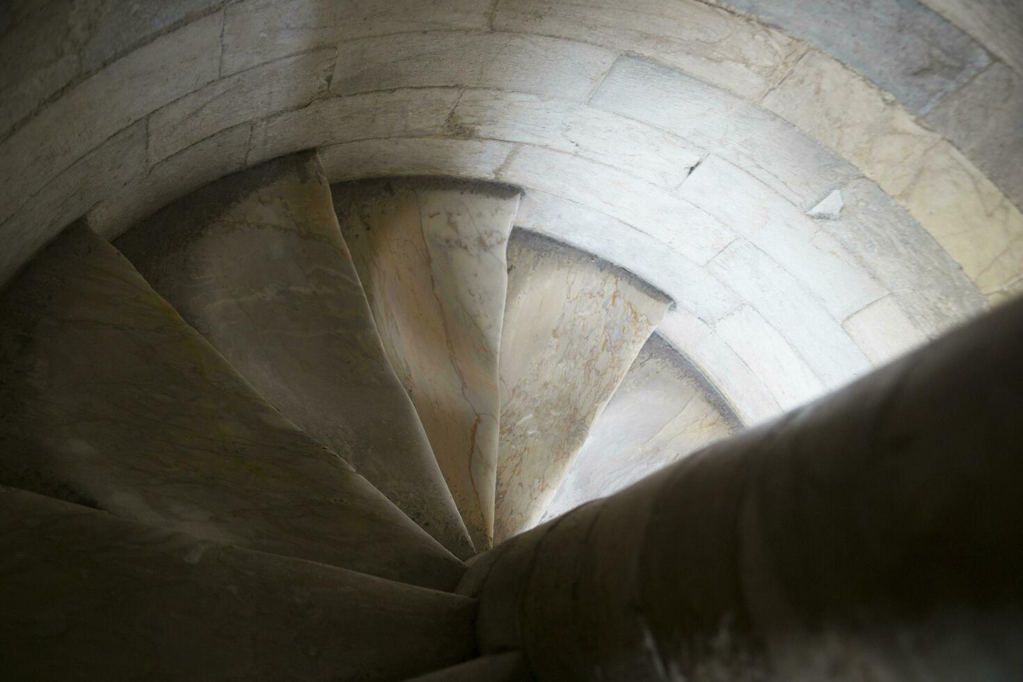Old white marble staircase photo