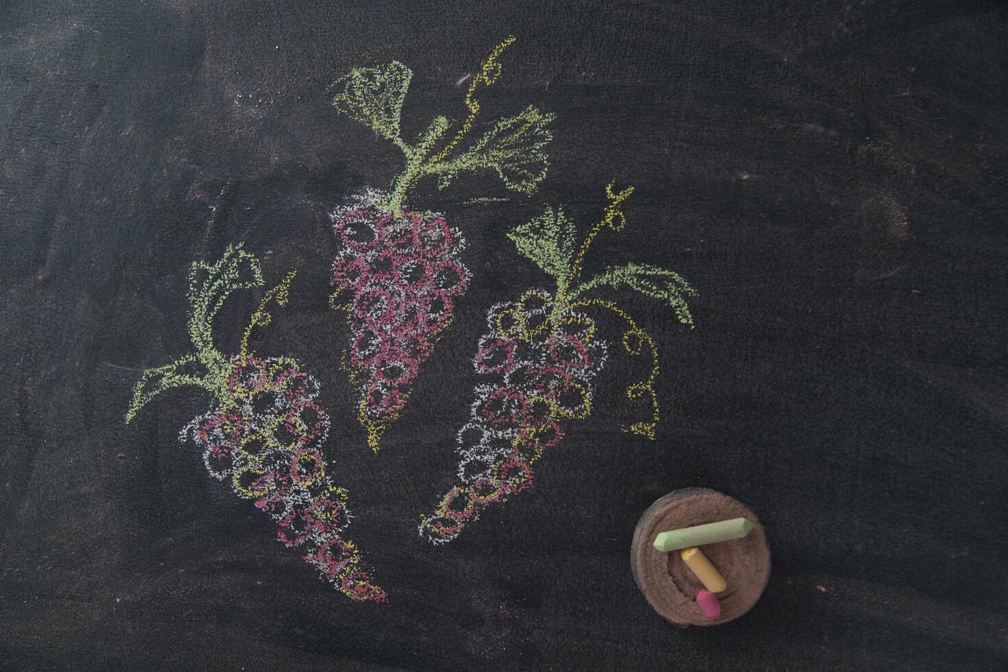 Bunch of red grapes photo