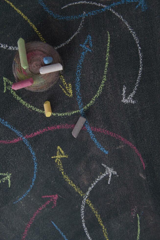 Colored arrows curvilinear photo